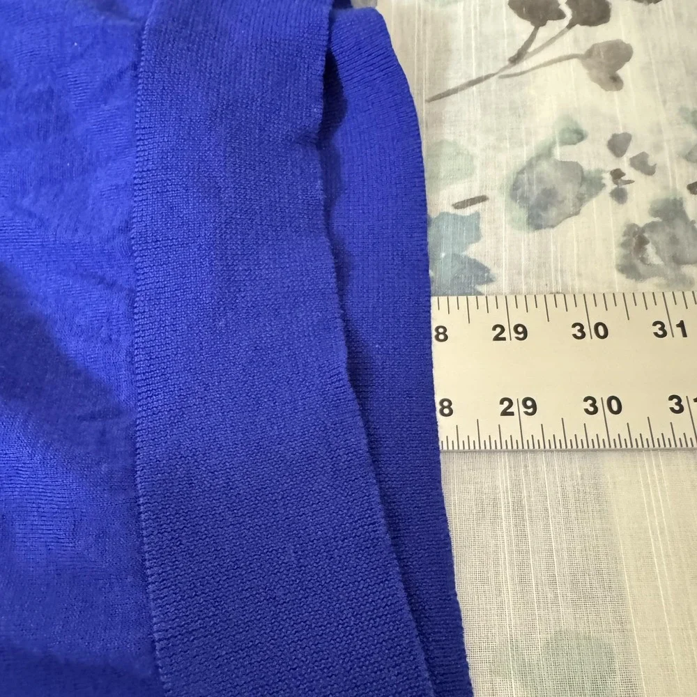 Polo Ralph Lauren Sweater Mens XL‎ Blue V Neck 100% Merino Wool Pullover Knit